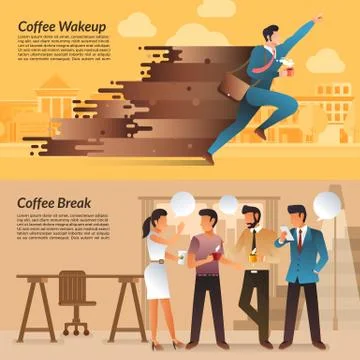Coffee People Stock Illustration