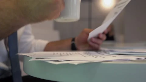 Coffee is placed on the presentation of the project and leaves a mark. Failed Stock Footage 163507462