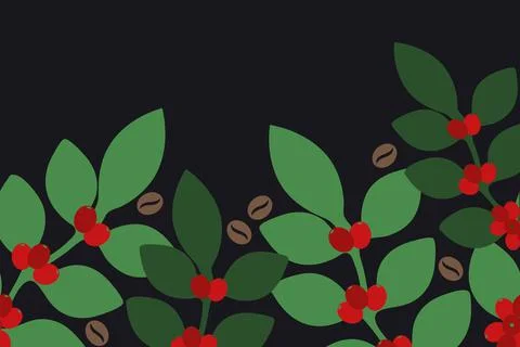 Coffee plant background Illustrazione stock
