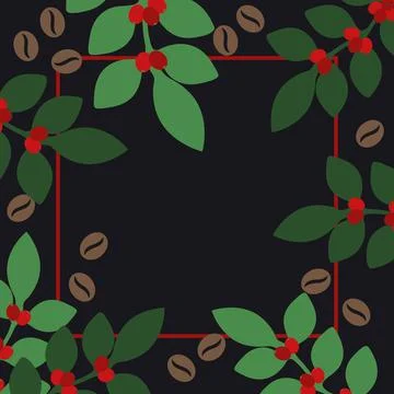Coffee plant background Stock Illustration