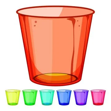 Coffee plastic cup cartoon vector graphic Stock Illustration