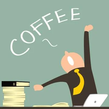 Coffee please Stock Illustration