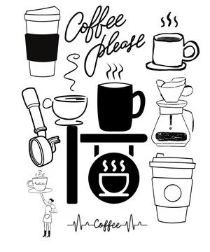 Coffee please Stock Illustration