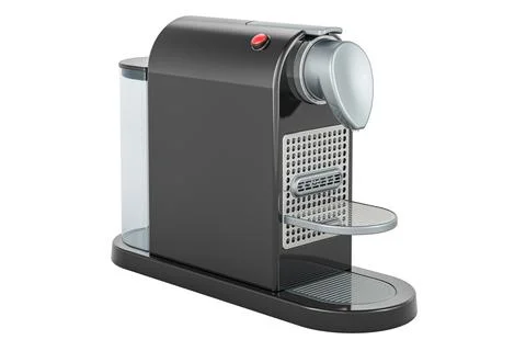 Coffee Pod Machine, 3D rendering  isolated on white background Stock Illustration