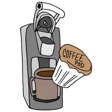 Coffee pod machine Stock Illustration