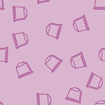 Coffee pod plastic package line seamless pattern Illustrazione stock
