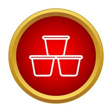 Coffee pods stack symbol on red background イラスト素材