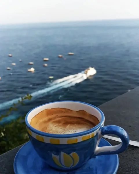 Coffee in Positano, Italy Stock Footage 163065846
