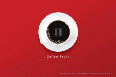 Coffee Poster Advertisement Flayers Vector Illustration Illustrazione stock
