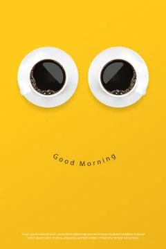 Coffee Poster Advertisement Flayers Vector Illustration Illustrazione stock