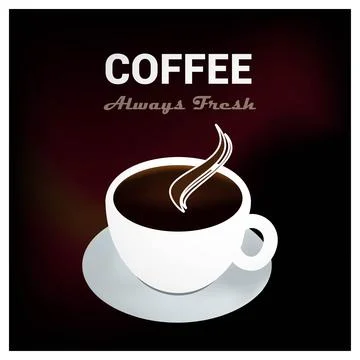 Coffee Poster Template Design Vector Illustration Stock Illustration