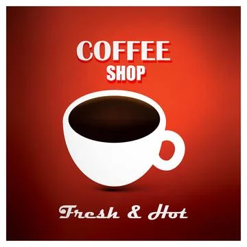Coffee Poster Template Design Vector Illustration Stock Illustration