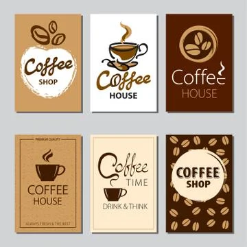 Coffee Posters, Cards set. Vector illustration Stock Illustration