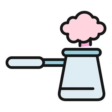 Coffee pot brewing hot beverage with foam Stock Illustration