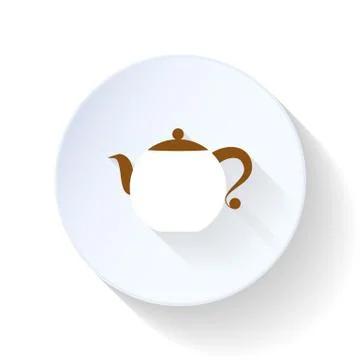 Coffee pot flat icon Stock Illustration