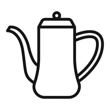 Coffee Pot Icon Pack Brewed Beverage Illustrations for Cafes and Home Kitchen Stock Illustration