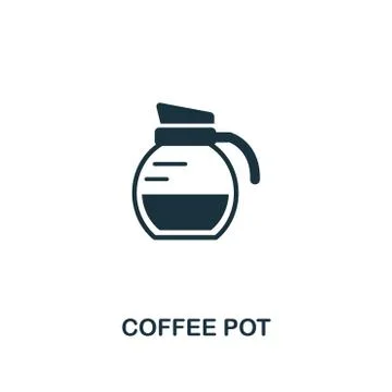 Coffee Pot icon. Premium style design from coffe shop icon collection. UI and UX Stock Illustration