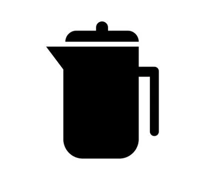 Coffee pot icon on white background Stock Illustration