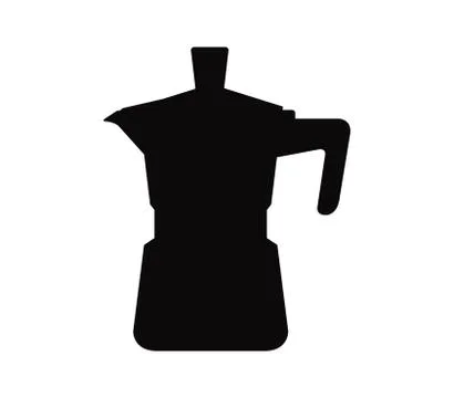 Coffee pot icon on white background Stock Illustration