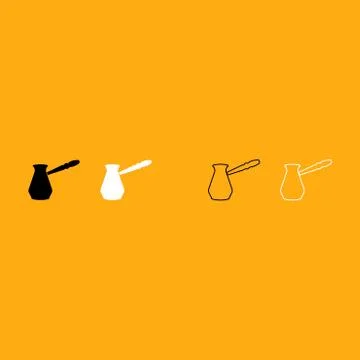 Coffee pot it is white icon . Stock Illustration