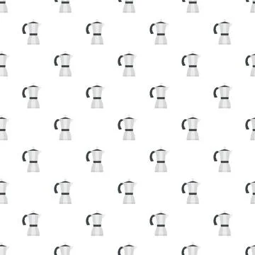 Coffee pot pattern seamless Stockillustratie