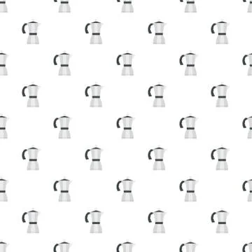 Coffee pot pattern seamless vector Illustrazione stock