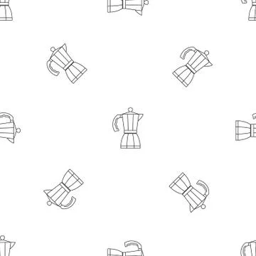 Coffee pot pattern seamless vector Illustrazione stock