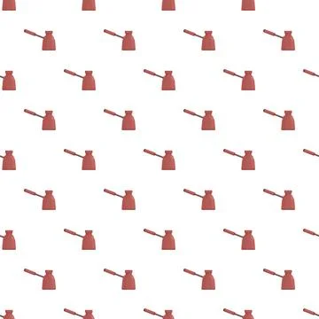 Coffee pot patterned wallpaper creating a seamless hot beverage background Stock Illustration