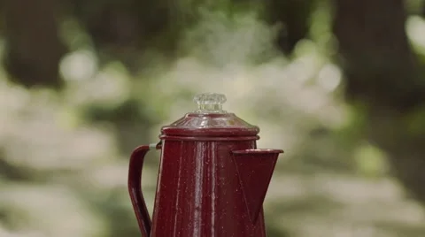 Coffee Pot Percolator Stock Footage 61215327