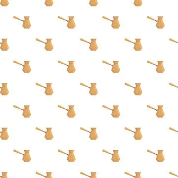 Coffee pot utensil seamless repeating pattern background Stockillustratie