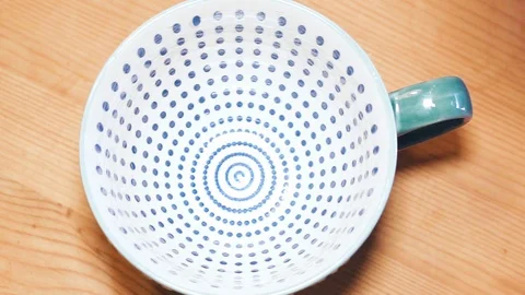 Coffee pour into ceramic mug Stock Footage 115394538