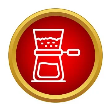 Coffee pour over brewing maker icon design Ilustração Stock