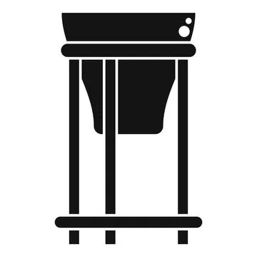 Coffee pour over dripper stand brewing process Stock Illustration