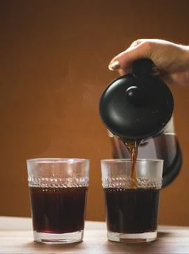 Coffee Pour Stock Photos
