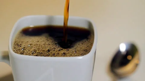 Coffee Pour Tilt Close Up Stock Footage 57717265