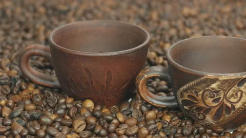 Coffee poured into coffee cups Stock Footage 108610910