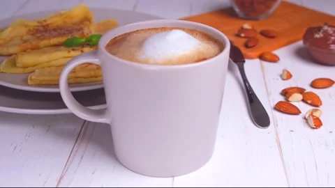 Coffee is poured into a mug Stock Footage 155700046