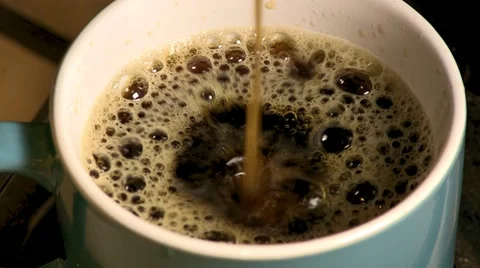Coffee Pouring - Bubbles 스톡 동영상 12288244