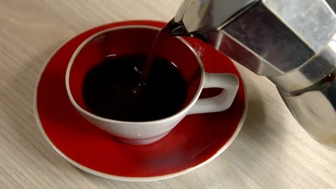 Coffee Pouring 库存影片 123917946