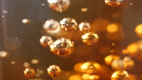 Coffee Pouring into Glass with Bubbles Video stock 99125494