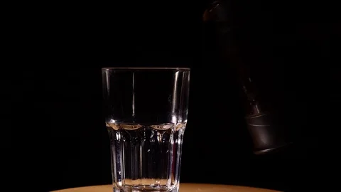 Coffee pouring in glass Stock Footage 84072898
