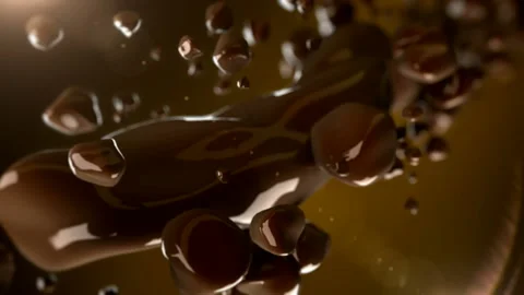 Coffee is pouring in slow motion. Splash of coffee, chocolate, brown liquid. Stock Footage 87872676