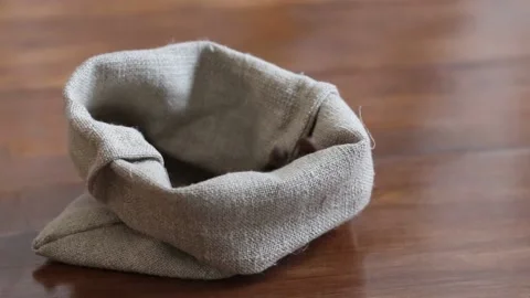Coffee pours into a bag. Stock Footage 196180065
