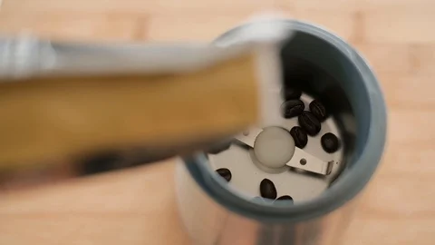 Coffee preparation, grinder Stock Footage 105272225