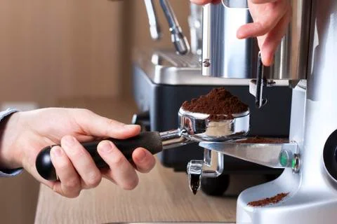 Coffee preparation Stock Photos