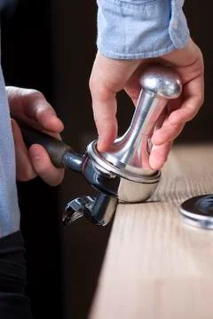 Coffee preparation Stock Photos