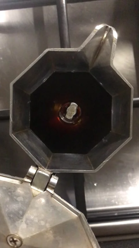 Coffee is prepared in a geyser coffee maker. Stock Footage 157755834