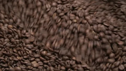 Coffee processing at the roasting stage, italy Video stock 243269385