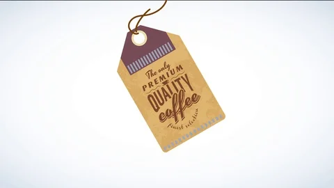 Coffee product with classic typography of different sizes distributed along a Stock Footage 128703202
