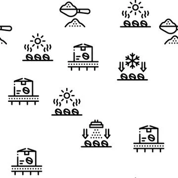 Coffee Production Seamless Pattern Vector イラスト素材